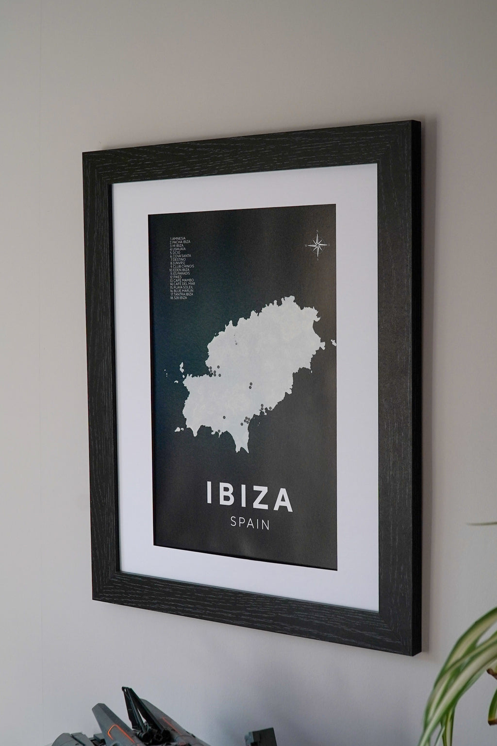 Ibiza and Amsterdam Club Map Framed Print - Bundle