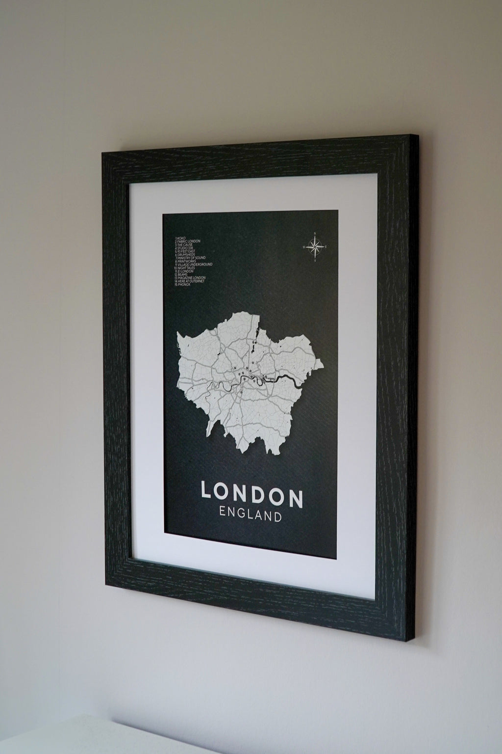 London and Ibiza Club Map Framed Print - Bundle